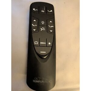 OEM Tempur-Pedic Black Remote RF358A JLDK.33.01.22 Ergo